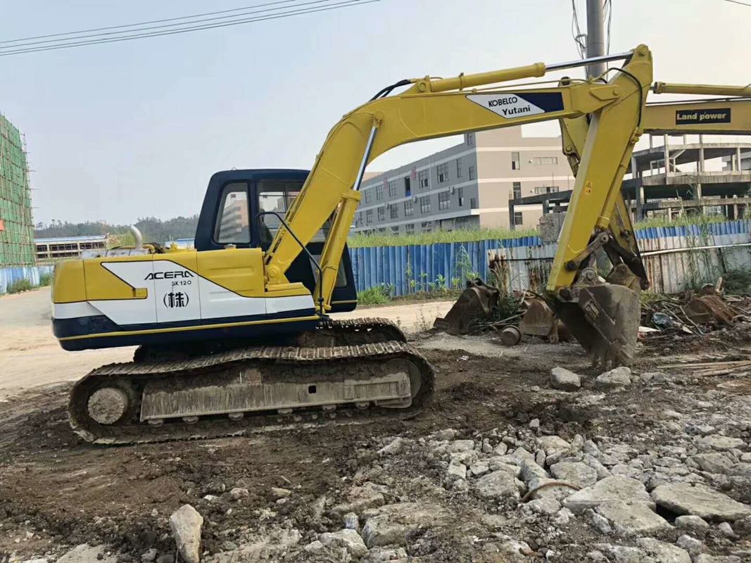12 Ton Second Hand Kobelco Excavators / Kobelco Sk120 Excavator With 0
