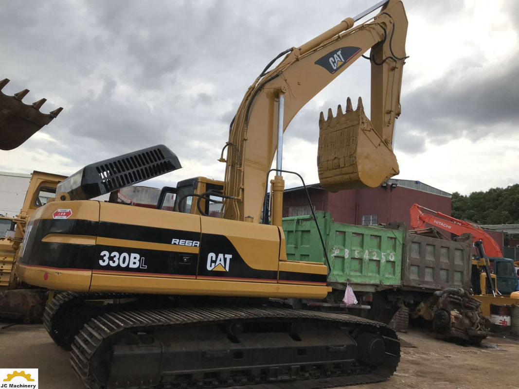 30t Heavy Duty Wide Track Used Cat Excavators Machine 330bl With Hammer Line