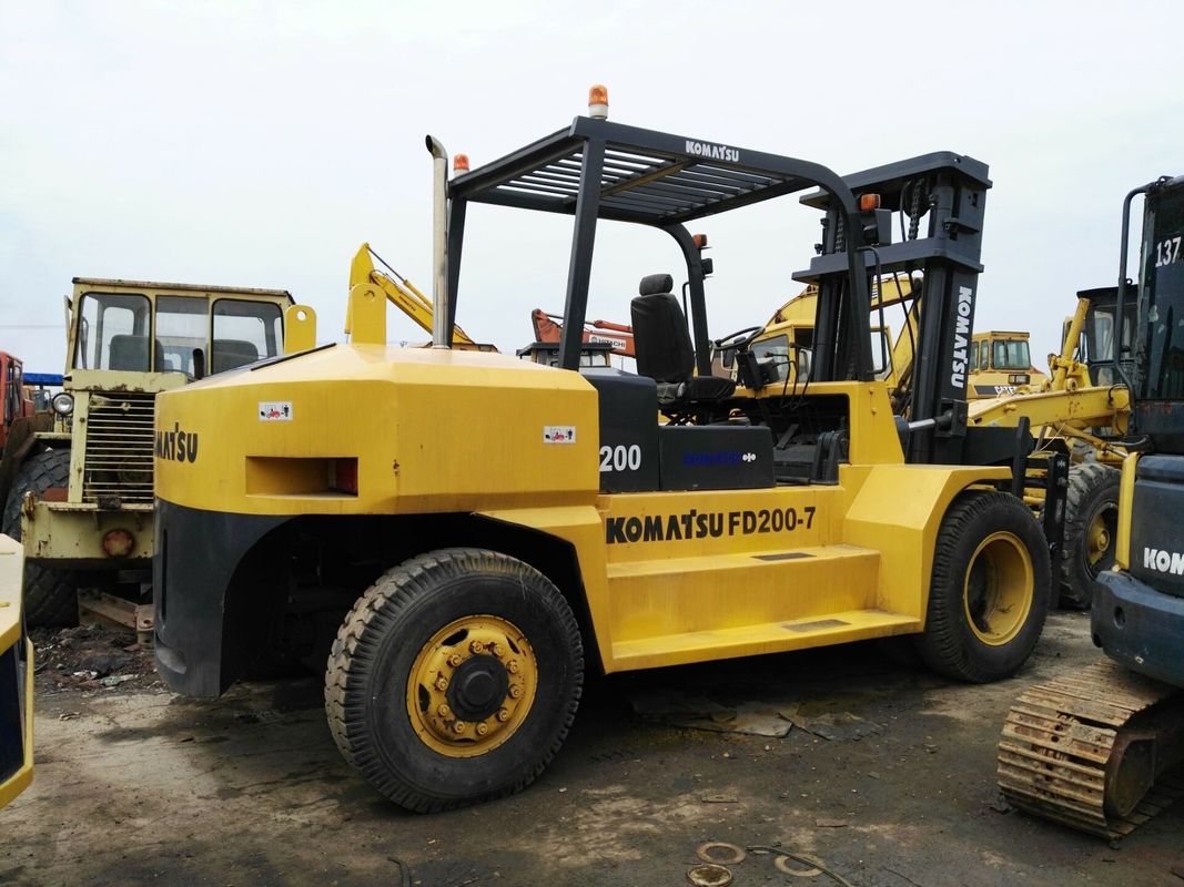 20 Ton Used Diesel Forklift Komatsu FD200 3792h Working Hours One Year