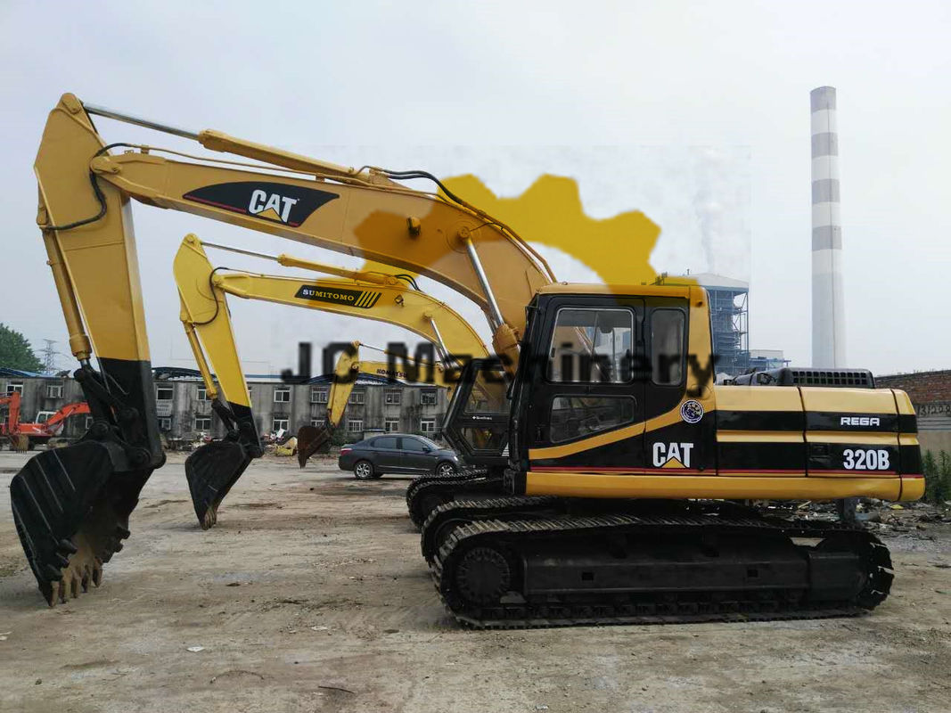 High Efficiency Used 20 Ton Excavators , 0.7m³ CAT 320B Excavator 5.5km