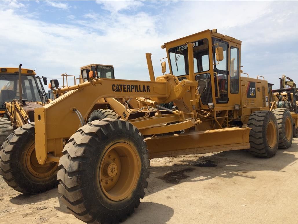High Speed CAT Old Motor Graders Road Maintainer Grader 14G With 3 high-speed-cat-old-motor-graders-road-maintainer-grader-14g-with-3