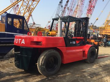 Triple Mast Japanese Used Diesel Forklift 15 Ton Toyota FD150 1.8m Length