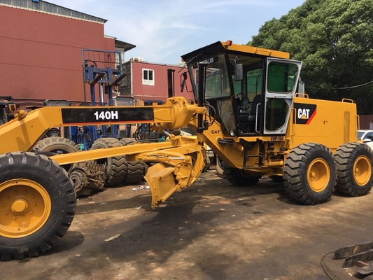 Japan Origin Cat 140H Motor Grader / Used Road Grader With Three Shank Ripper